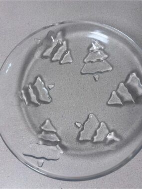 Clear Glass Decorative Plate small in size